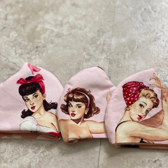 Cotton Custom 3 Layered - Face Masks W Nose Wire - Picture 11 of 16